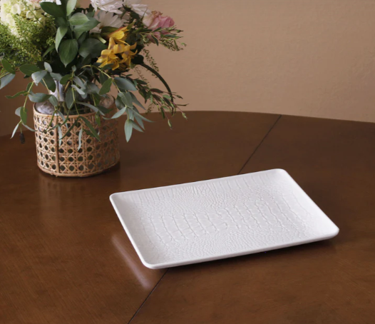 VIDA Croc Medium Rectangular Tray White