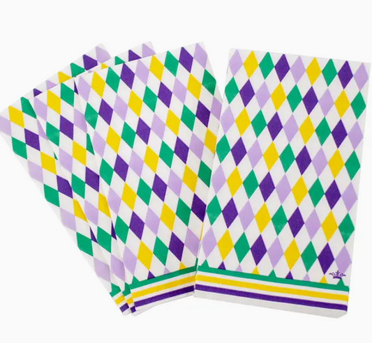 Mardi Gras Harlequin Guest Napkins