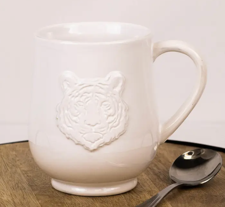 Tiger Embossed Coffee Mug