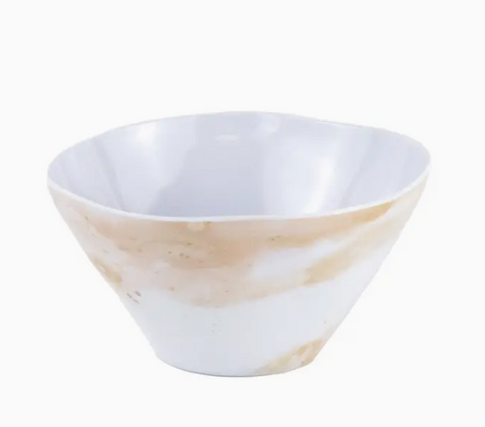 Marbled Melamine Dip Bowl White/Gold