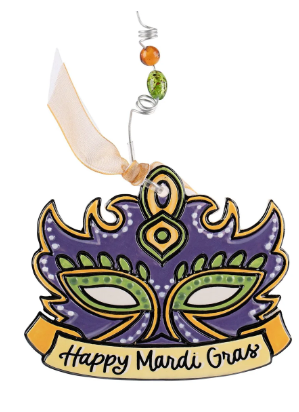 Happy Mardi Gras Mask Ornament