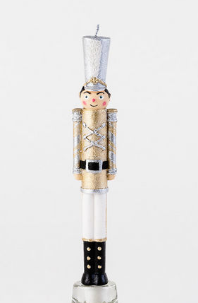 Nutcracker Taper Candle, Gold