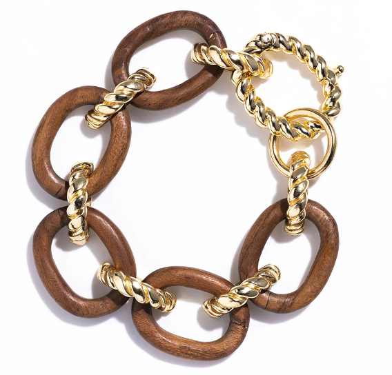 Earth Goddess Link Bracelet in Teak