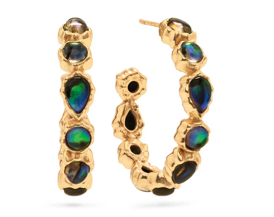 Aurora Medium Hoop Earrings- Abalone