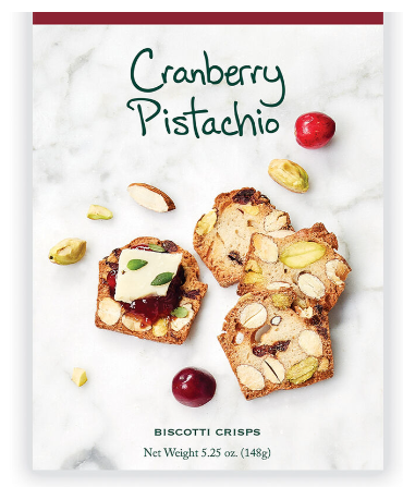 Cranberry Pistachio Biscotti Crisps