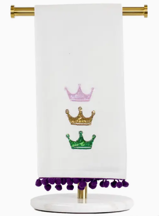 Pom Pom Mardi Gras Hand Towel