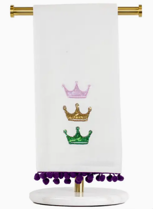 Pom Pom Mardi Gras Hand Towel