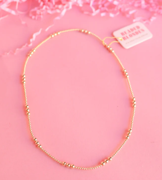 ILY Gold Beaded Necklace