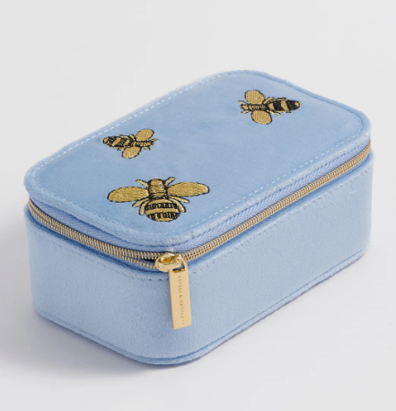 Embroidered Bees Mini Jewelry Box