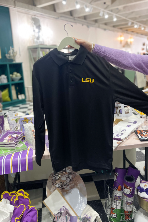 LSU Men's Long Sleeve Collard Shirt