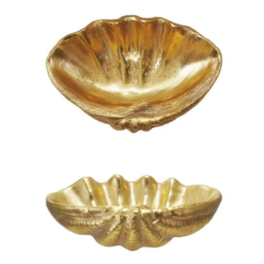 Decorative Resin Shell with Gold Foil