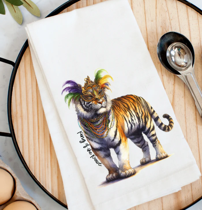 King of the Krewe Kitchen Towel