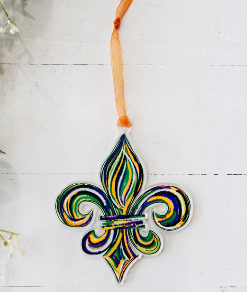 Mardi Gras Fleur De Lis Ornament