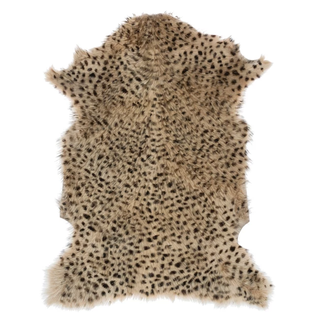 Leopard Print Goat Fur Rug