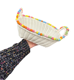 Faux Wicker Basket
