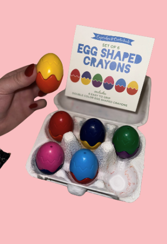 Set of 6 Egg Shaped Crayons