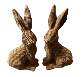 Rattan Weave Pattern Easter Bunnies