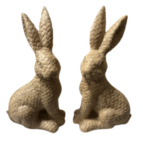 Rattan Weave Pattern Easter Bunnies