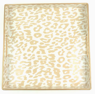 Leopard Tray Square