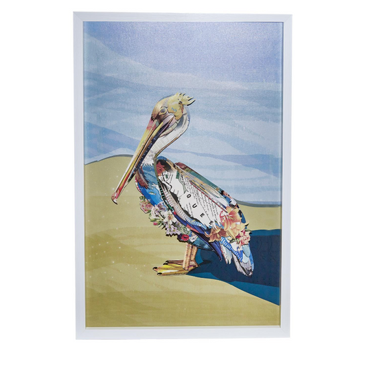 Pelican Paper Collage Wall Art