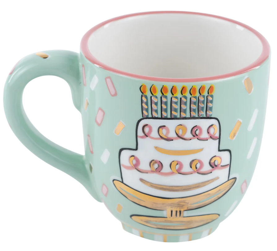 Candles and Confetti Cake Mug