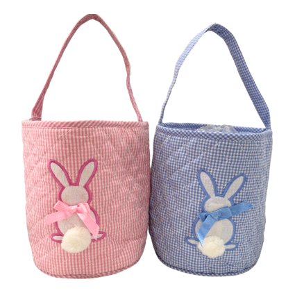 Hoppy Easter Quilted Bucket Basket