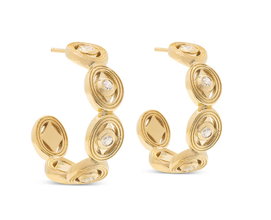 Monique Hoop Earrings - Clear Cubic Zirconia