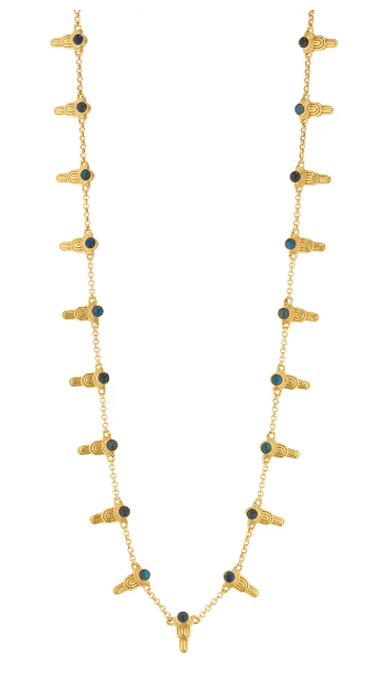 Cleopatra Ra Gem Necklace - Blue Labradorite