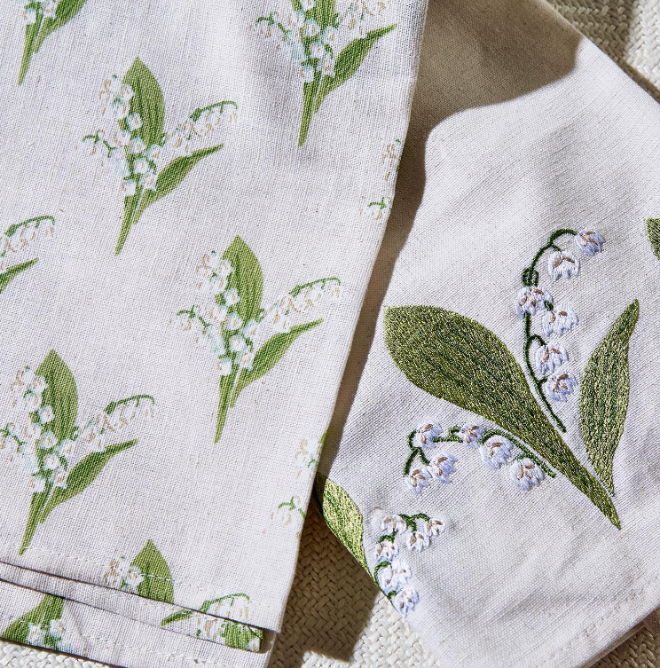 Lily of the Valley Set of 2 Dish Towels