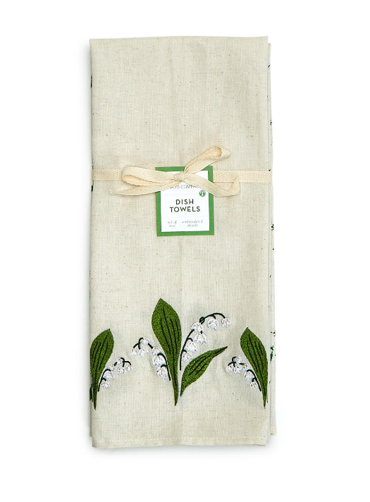 Lily of the Valley Set of 2 Dish Towels