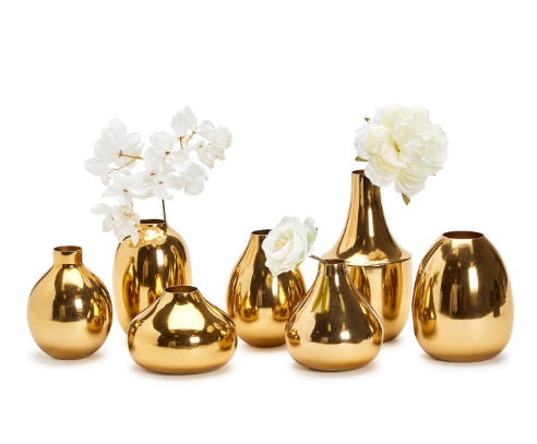 Gold Plated Nickel Vases