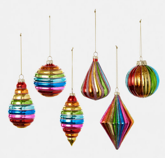 Rainbow Drop Ball Ornaments