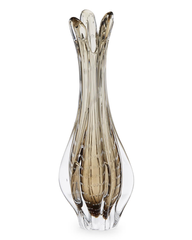 Grey Hand Blown Vase