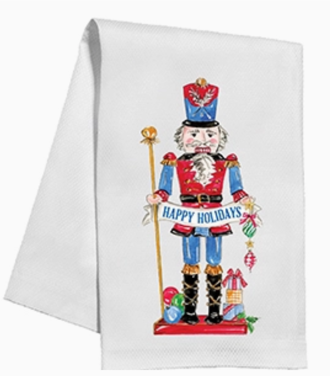 Happy Holidays Nutcracker Kitchen Towel