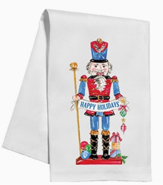 Happy Holidays Nutcracker Kitchen Towel