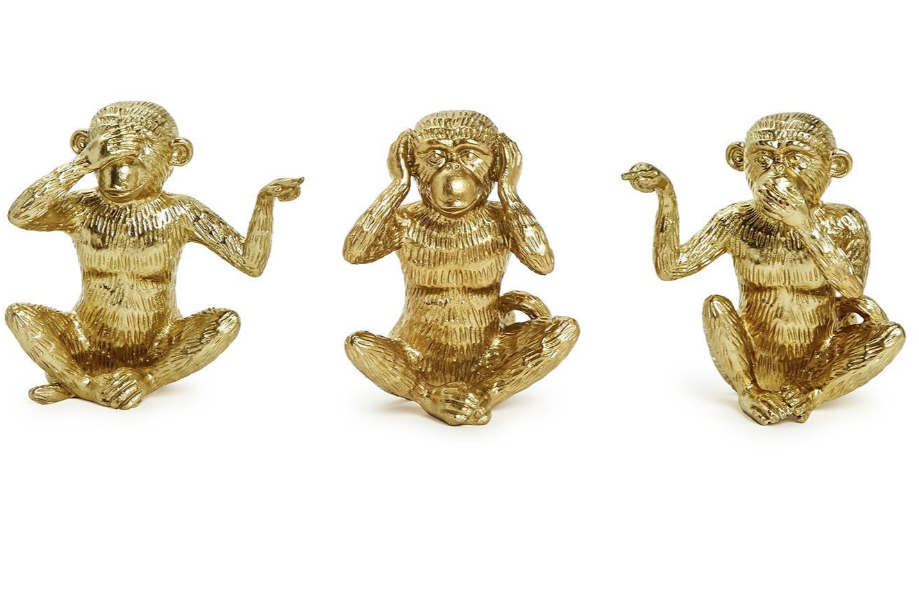 Hear No Evil, See No Evil, Speak No Evil Monkeys