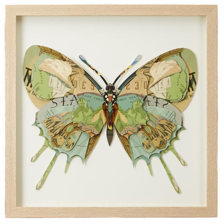 Butterfly Paper Collage Wall Art