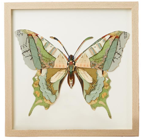 Butterfly Paper Collage Wall Art