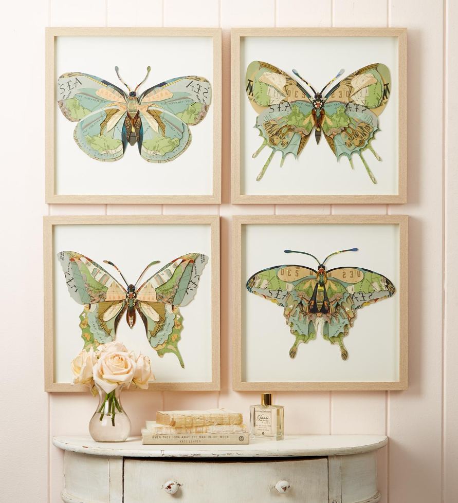 Butterfly Paper Collage Wall Art