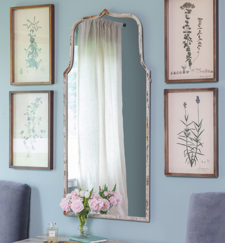 Metal Framed Keyhole Mirror