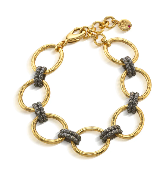 Cleopatra Grande Link Bracelet - Gold/Midnight