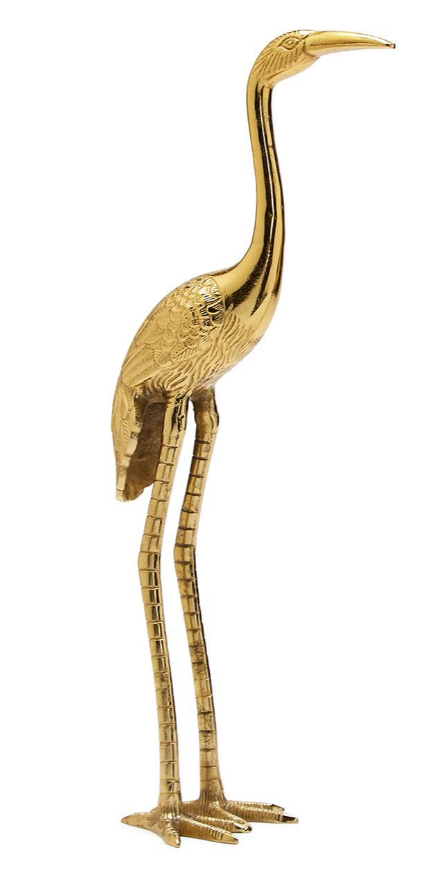 Gold Crane Sculpture