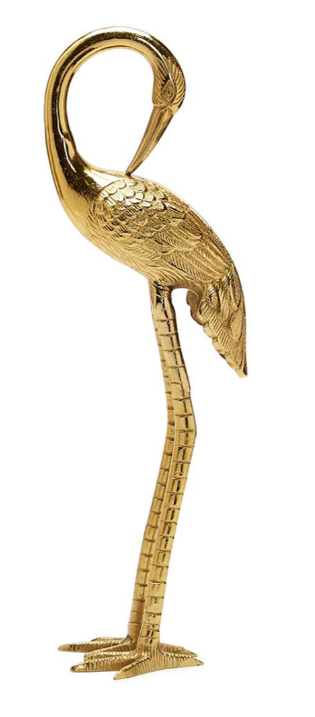 Gold Crane Sculpture