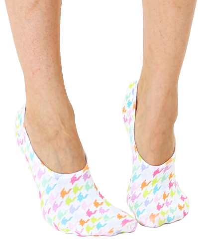 Rainbow Houndstooth No Show Socks