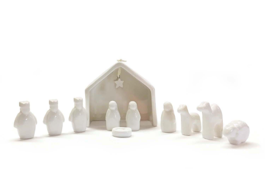 Precious Keepsake 11 Pc Miniature Nativity Scene Set in Gift Box