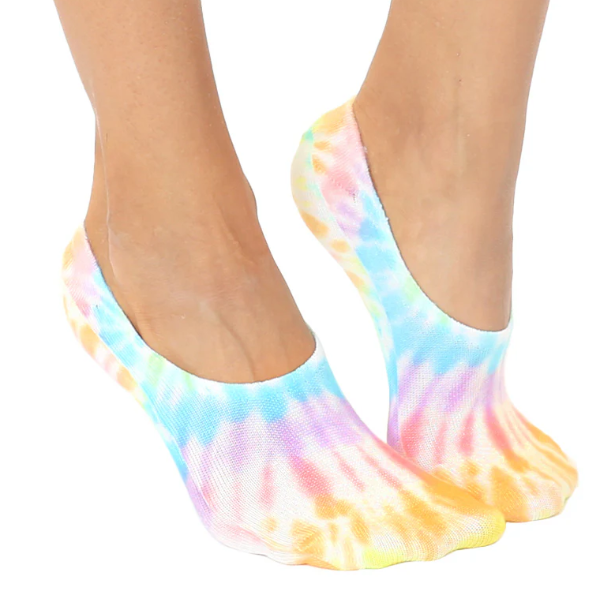 Pastel Tie Dye No Show Socks