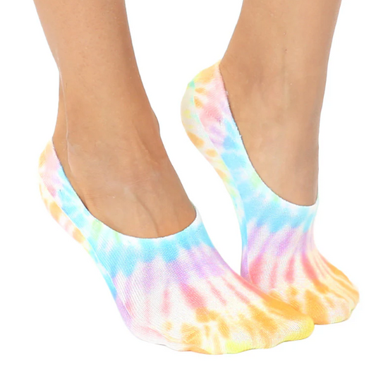 Pastel Tie Dye No Show Socks