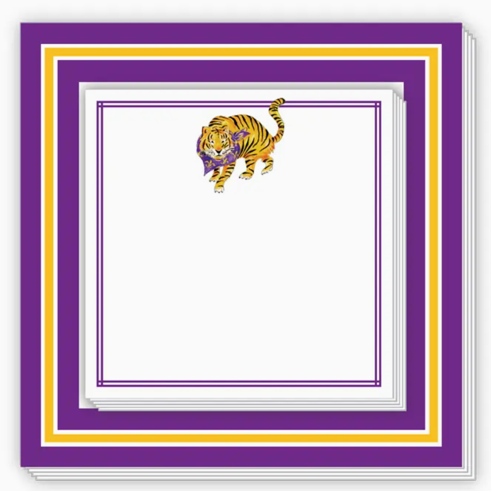 Tiger & Purple & Gold Notepad Duo