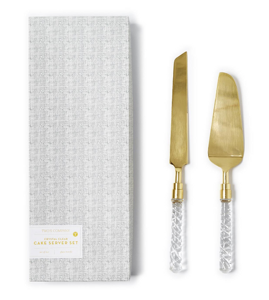 Crystal Clear Cake Server Set