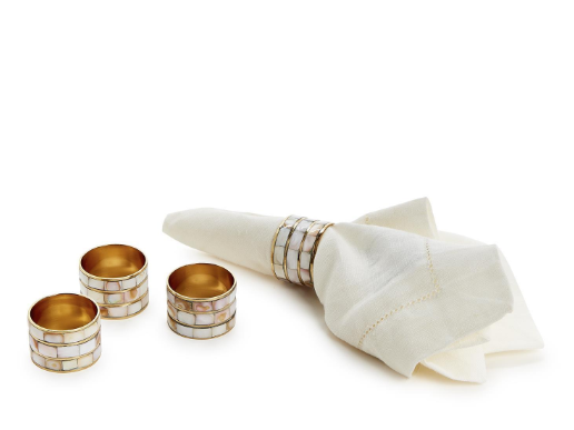 Mother of Pearl Napkin Ring Holders